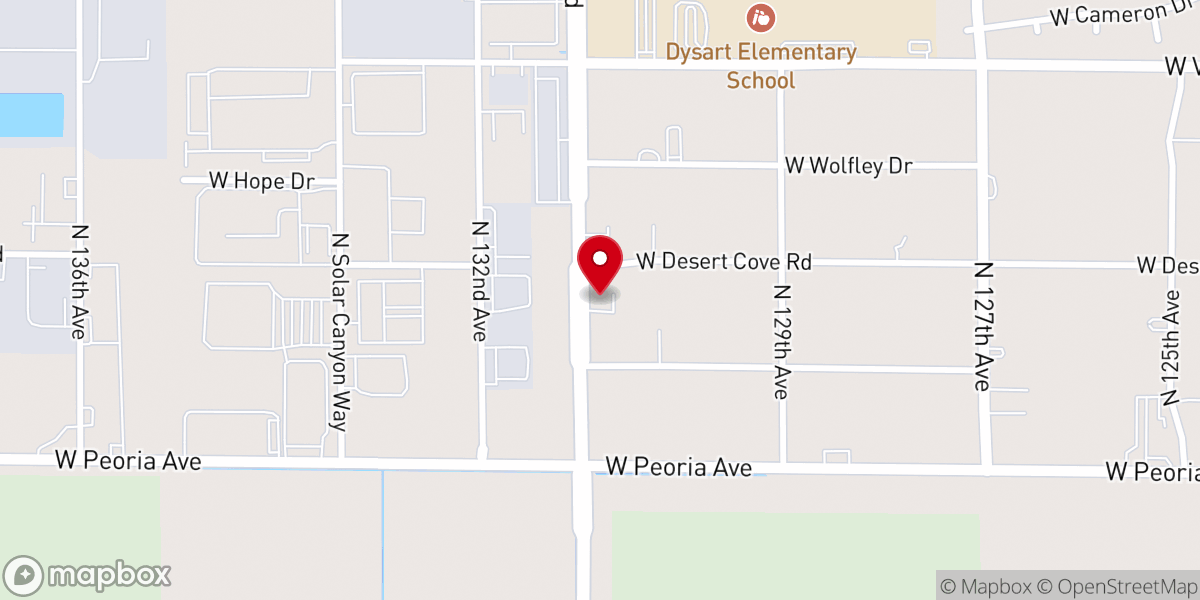 Map showing location of Desert Cove Assembly
