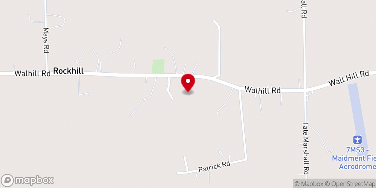 Map showing location of Mexico Baptist Church