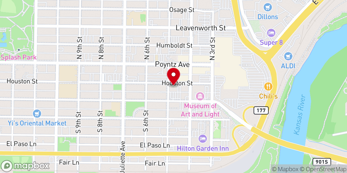 Map showing location of Mosaic Church