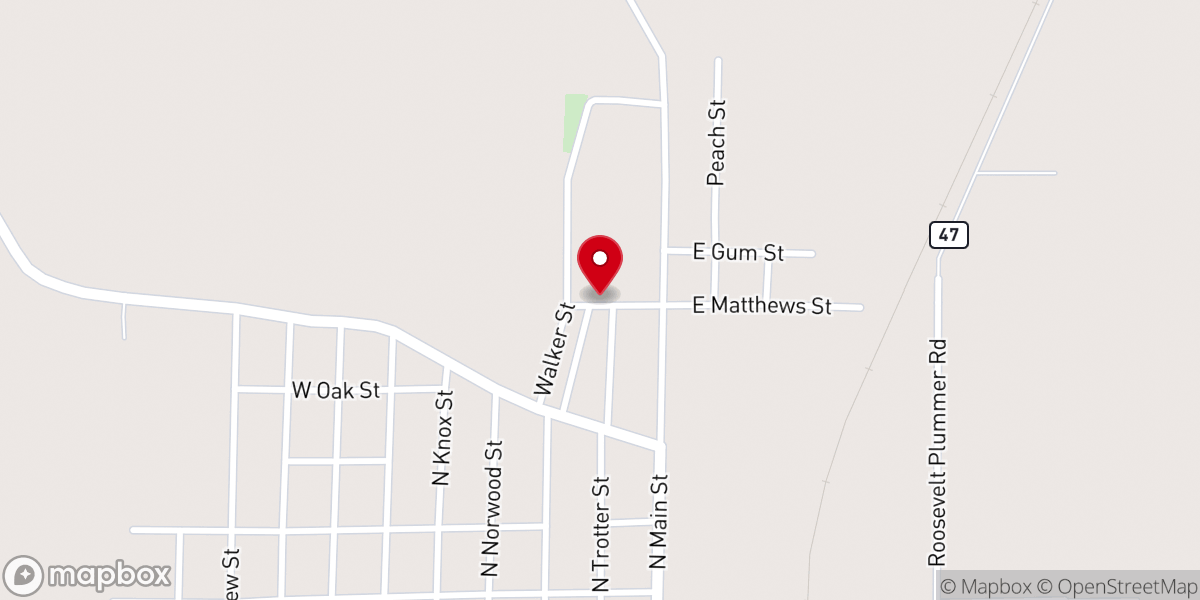 Map showing location of Mount Carmel Church