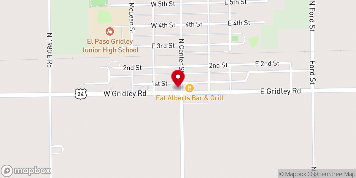 Map showing location of Common Grounds Cafe & Pie Shop