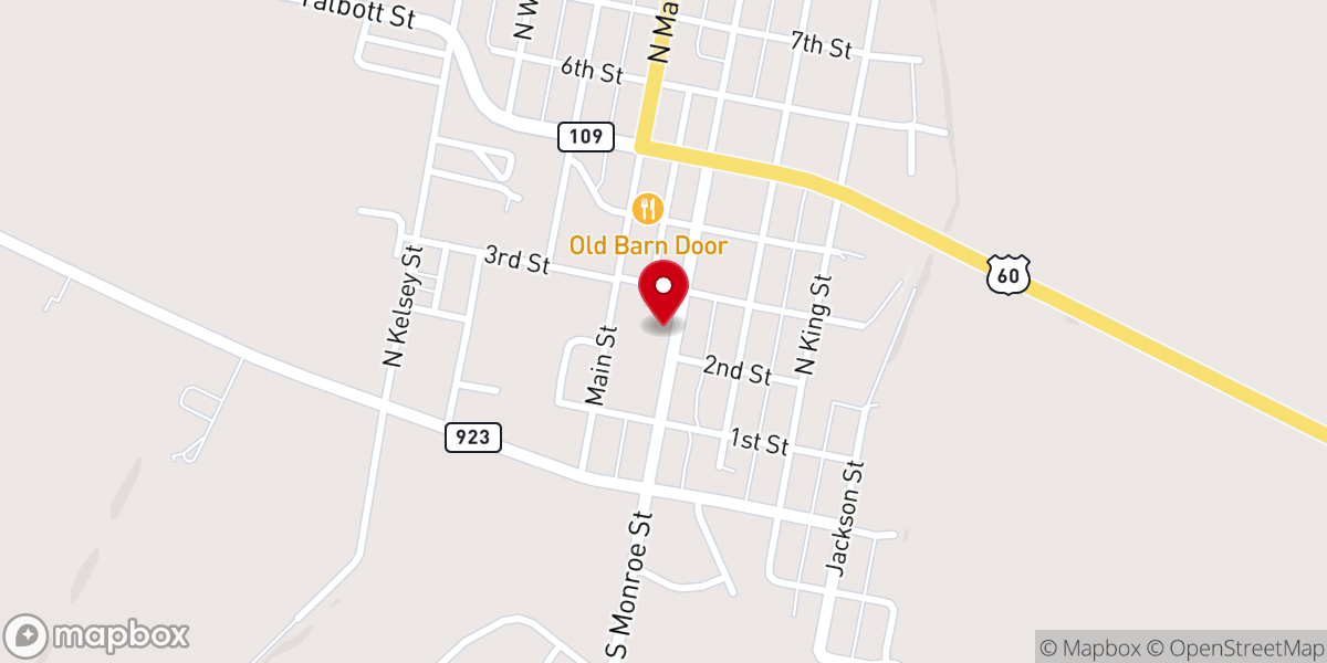 Map showing location of Sturgis Jesus Name Pentecostal Church