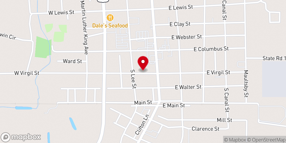 Map showing location of Saint Mark A.M.E. Zion Church