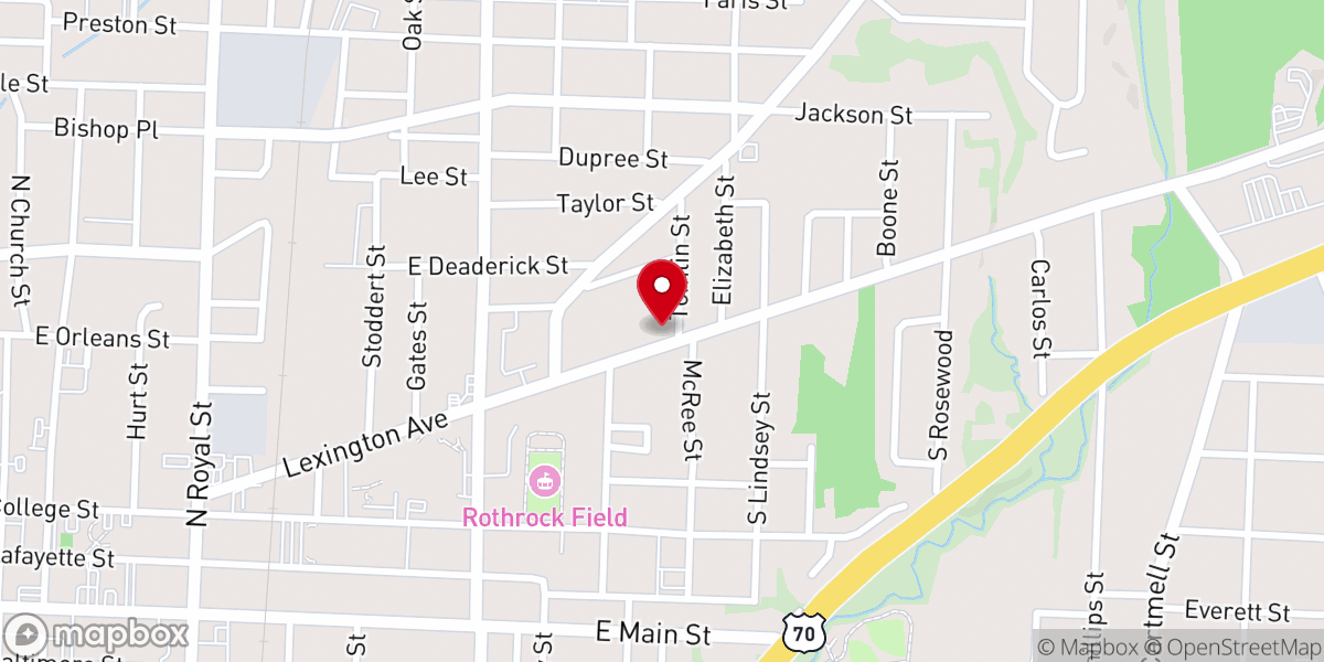 Map showing location of Tennessee Central Jurisdiction COGIC