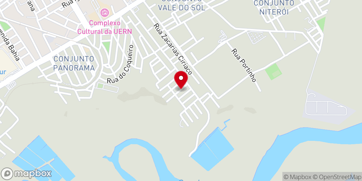 Map showing location of Igreja pentecostal poder e avivamento