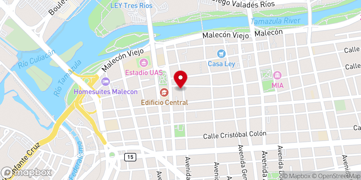 Map showing location of Parroquia del Sagrado Corazón de Jesús, El Santuario