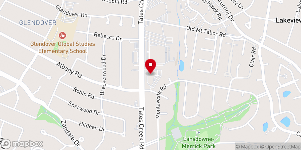 Map showing location of Tates Creek Christian Church