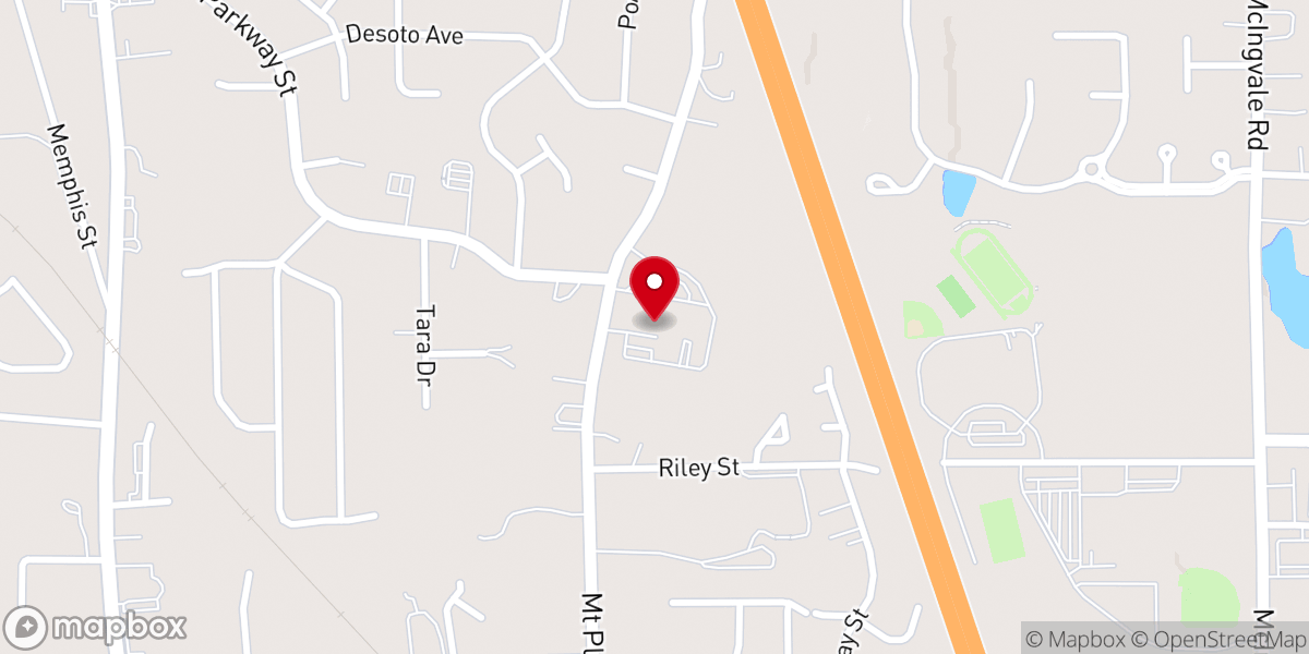 Map showing location of Hernando Methodist Church