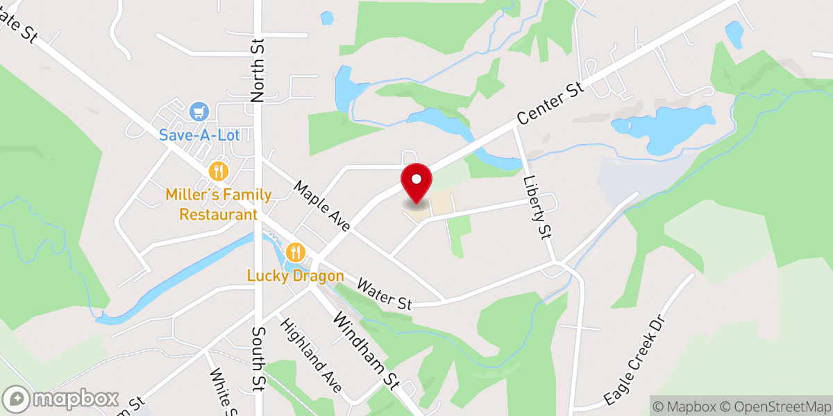 Map showing location of Vacation Bible School