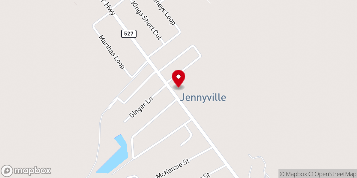 Map showing location of Kingstree Church of Christ