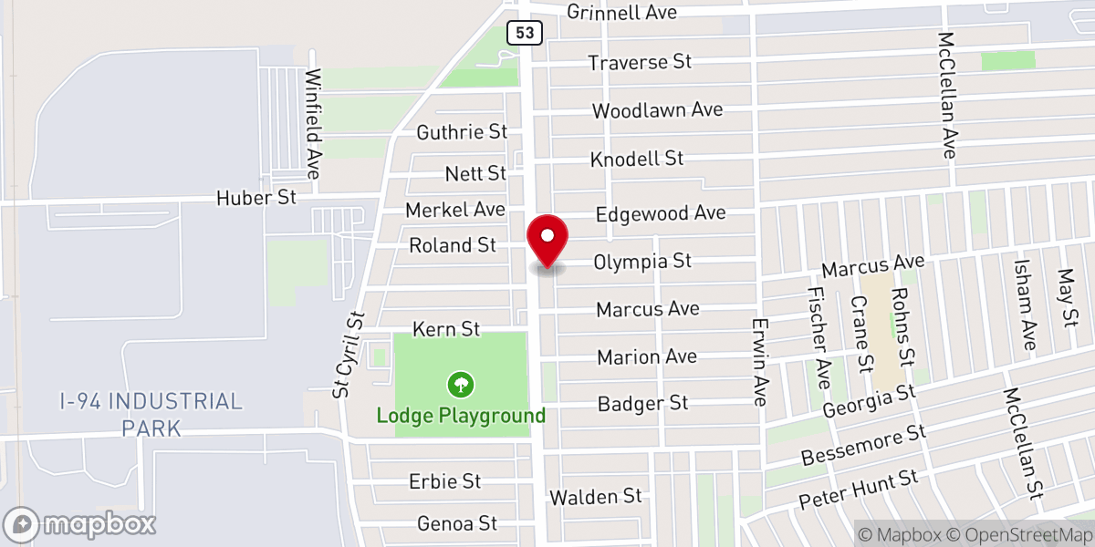 Map showing location of Conquering King Missionary Baptist Church