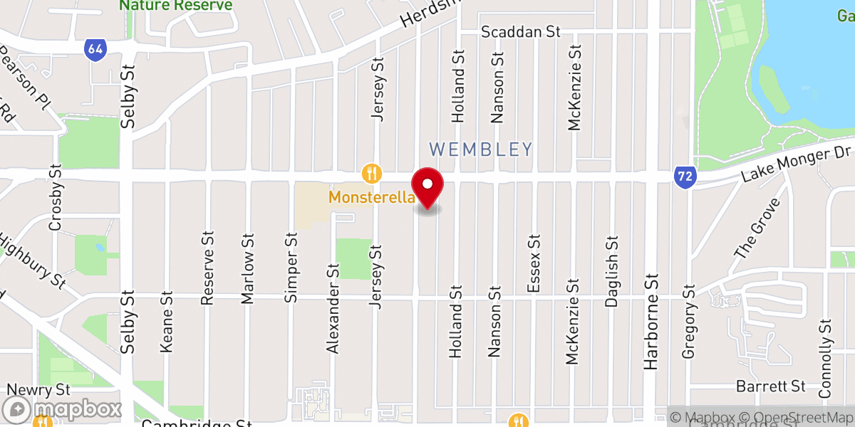 Map showing location of St Edmund's Anglican Church