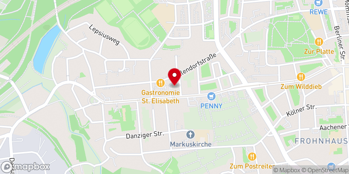 Map showing location of St. Elisabeth