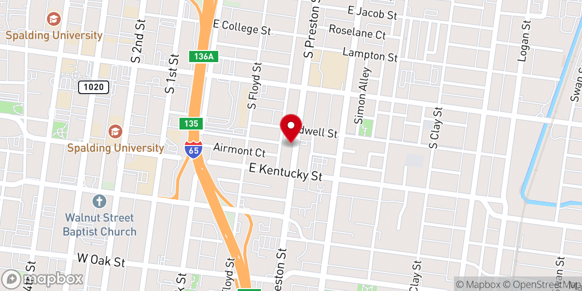 Map showing location of Spradling Memorial African Methodist Episcopal Zion Church