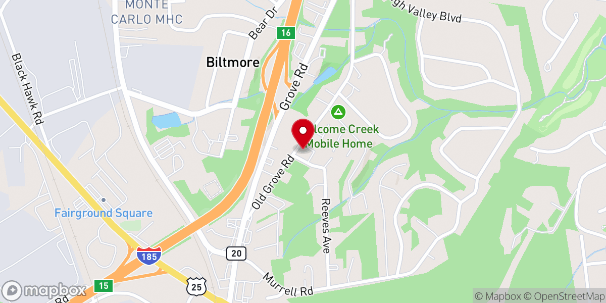Map showing location of First Free Will Baptist