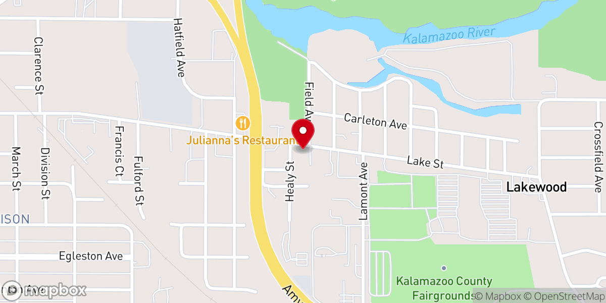 Map showing location of Mall City Church of Christ