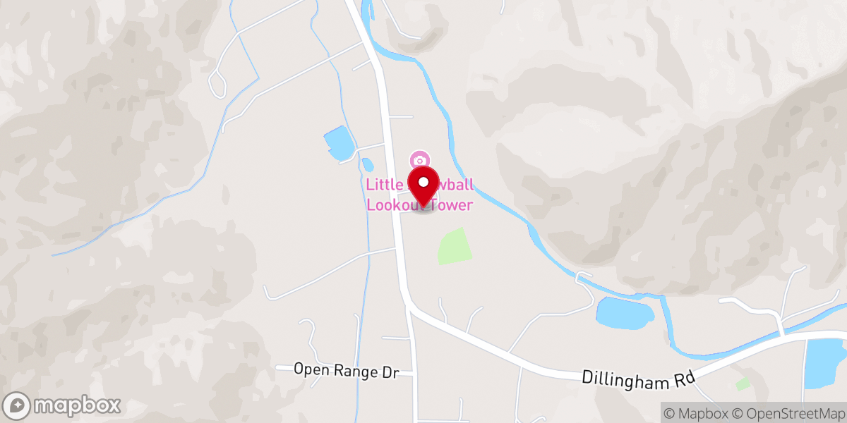 Map showing location of Big Ivy Community Center