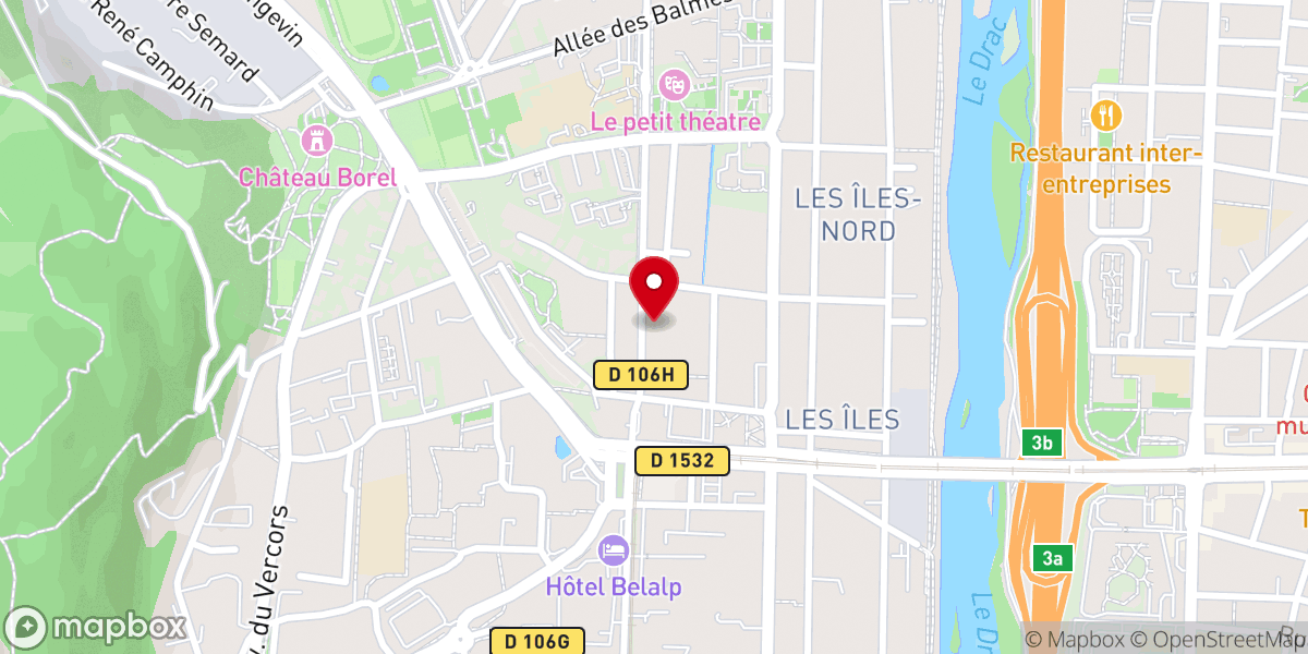 Map showing location of Centre paroissial Saint Michel du Drac Eglise Notre Dame du Drac