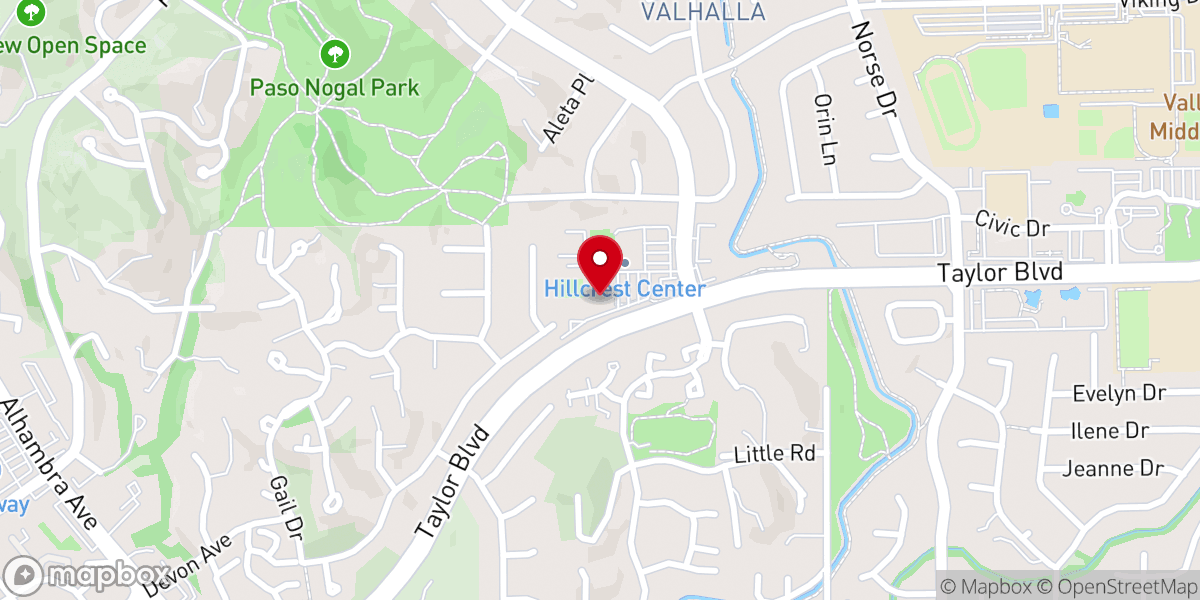 Map showing location of Hope Center Covenant Church