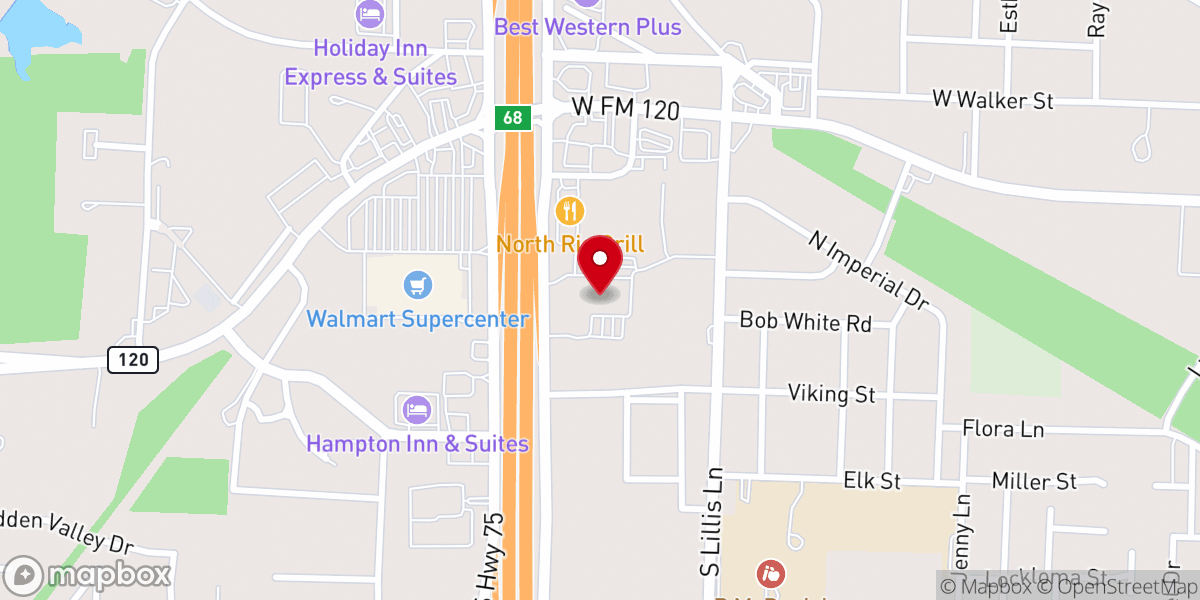Map showing location of Parkside Baptist Church