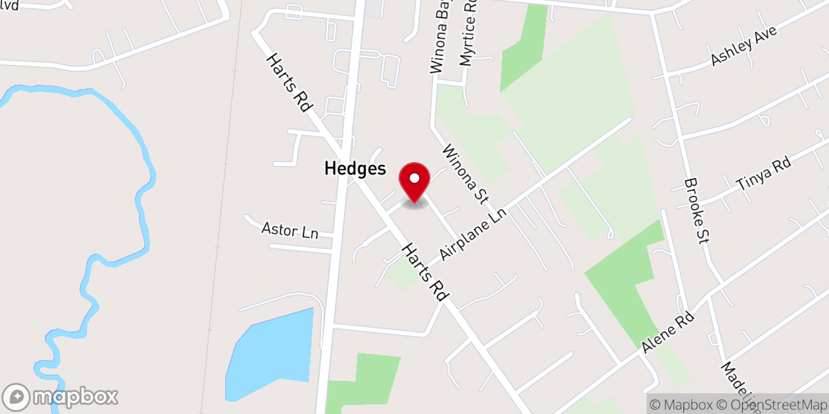 Map showing location of One Baptist Church