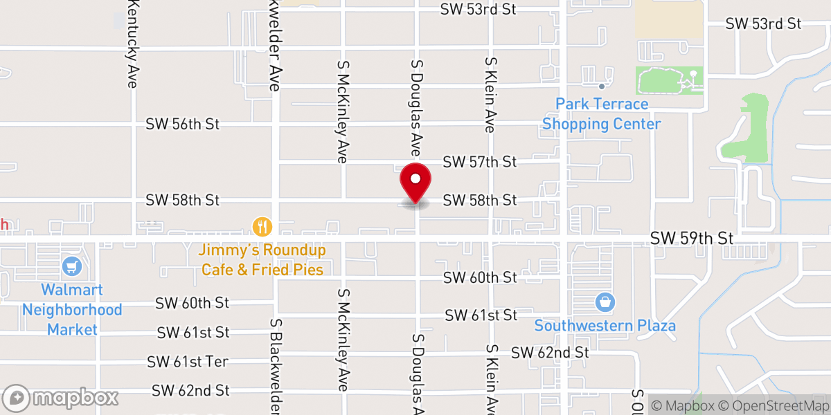Map showing location of South Douglas Church of God