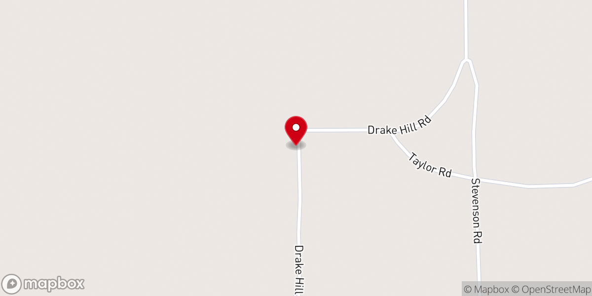 Map showing location of Drake Hill United Methodist Church