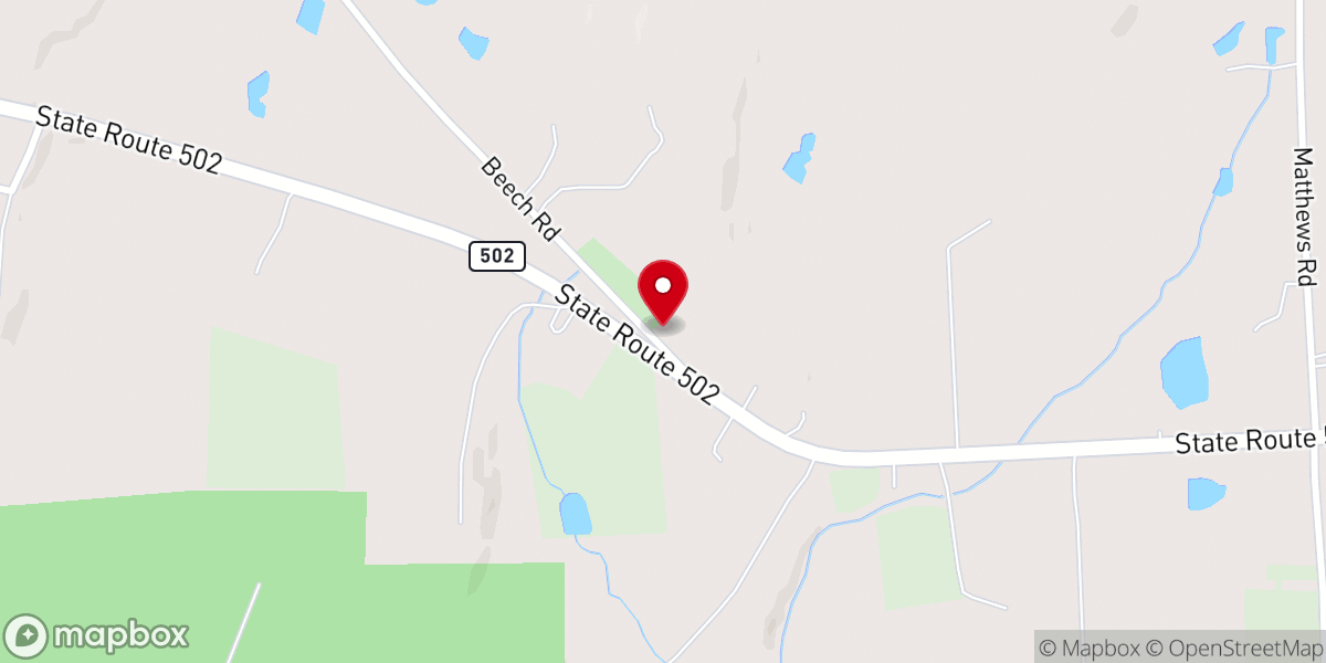 Map showing location of Springbrook Congregational Church