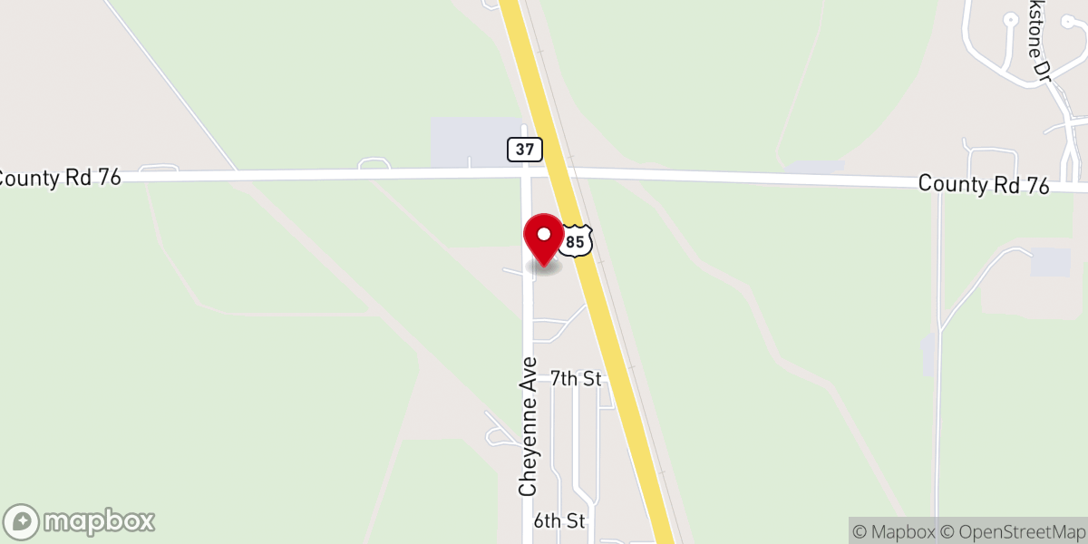 Map showing location of Faith Lutheran Church