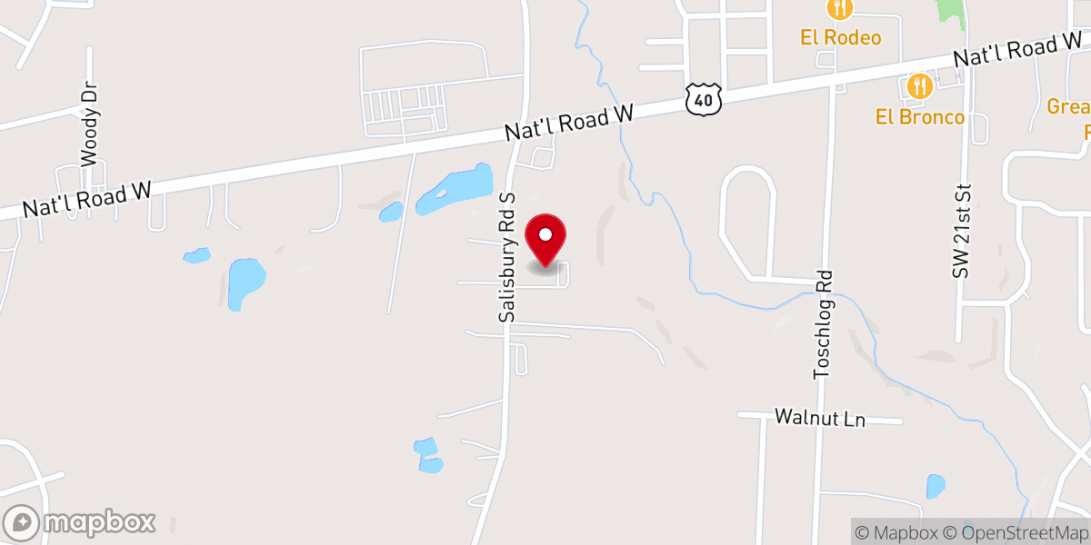 Map showing location of Fellowship Church