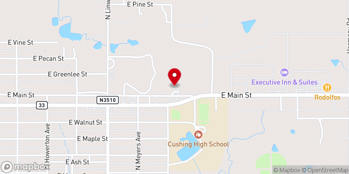 Map showing location of Faith Baptist Church
