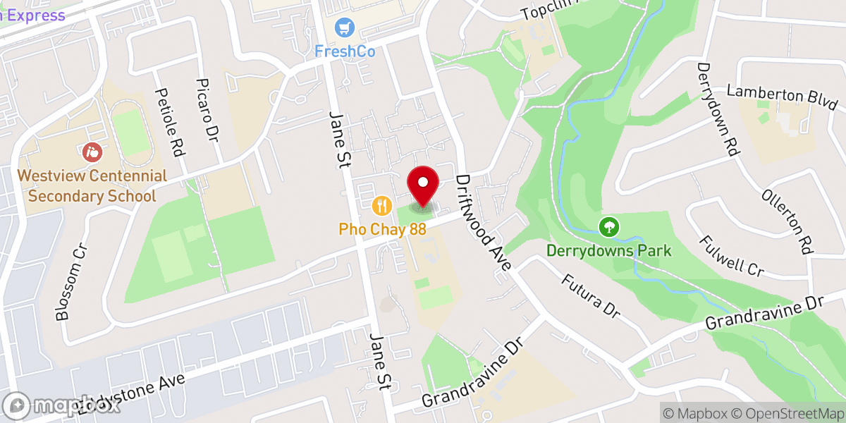 Map showing location of Salvation Army (The) - Yorkwoods Gate Family Services
