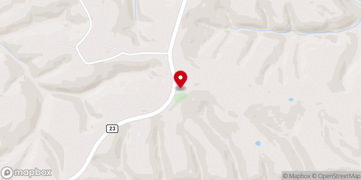 Map showing location of Beulah Union Church