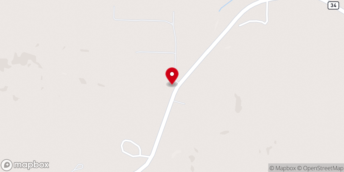 Map showing location of Lebanon Church