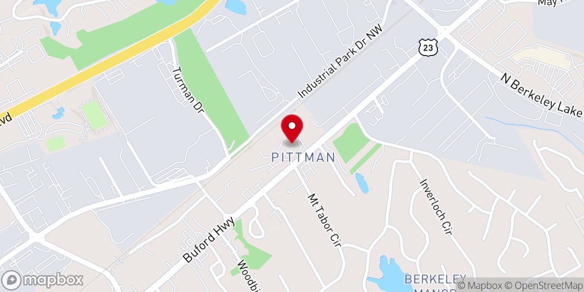 Map showing location of Mt Tabor Baptist Church