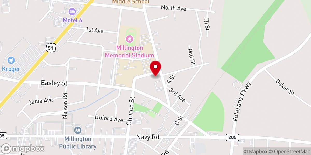 Map showing location of First United Methodist Church