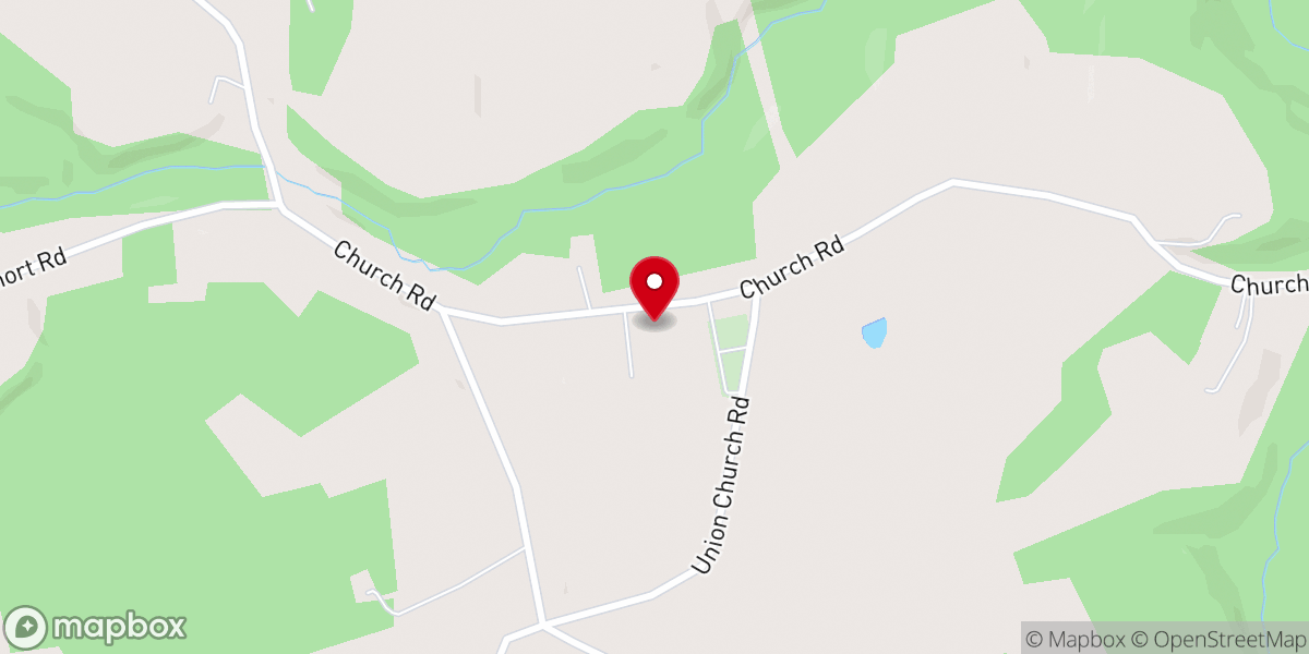 Map showing location of Hopewell Church