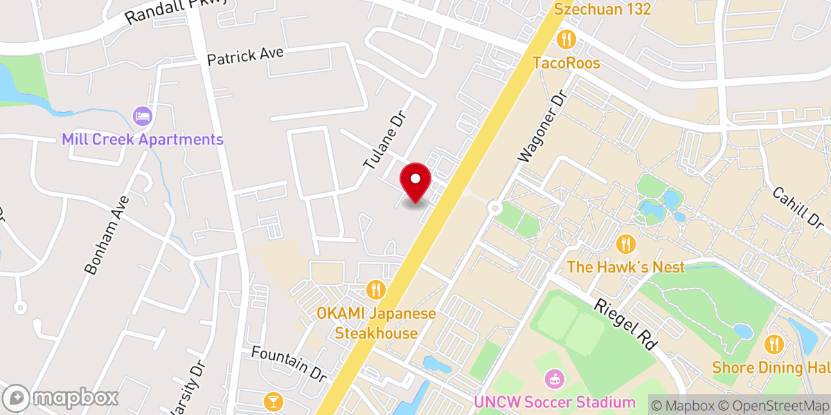 Map showing location of St. Nicholas Greek Orthodox Church