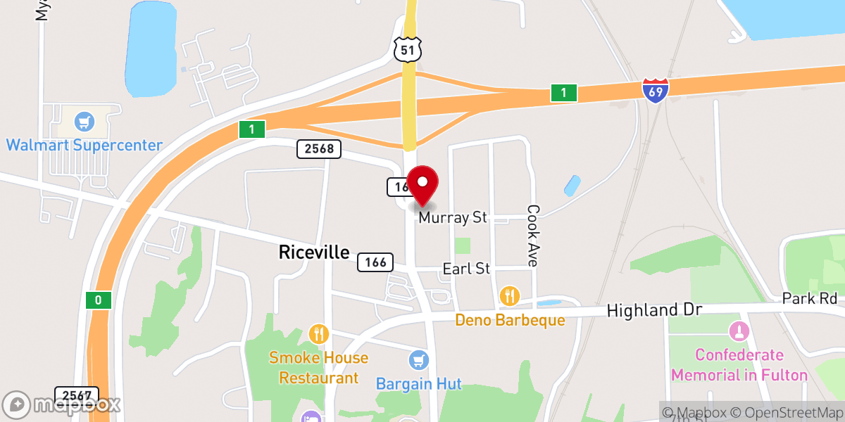 Map showing location of New Life Family Worship Center