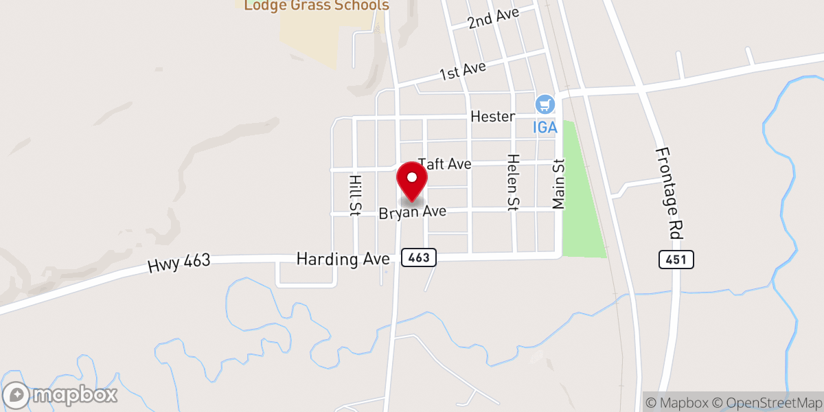 Map showing location of Crow United Full Gospel Church