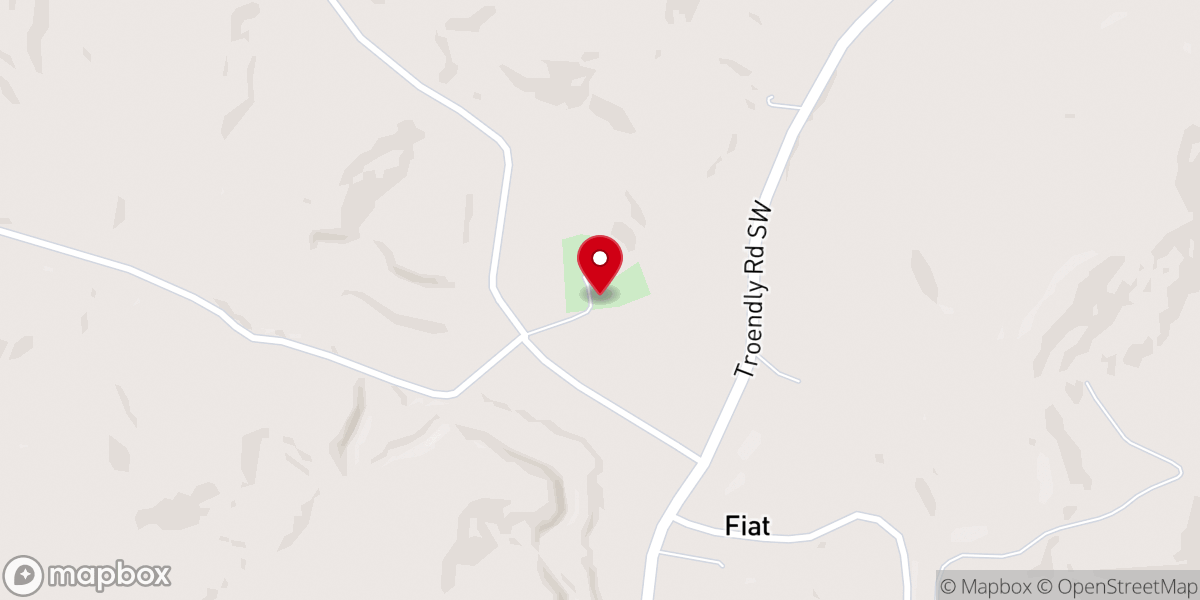 Map showing location of Fiat st Peter's church