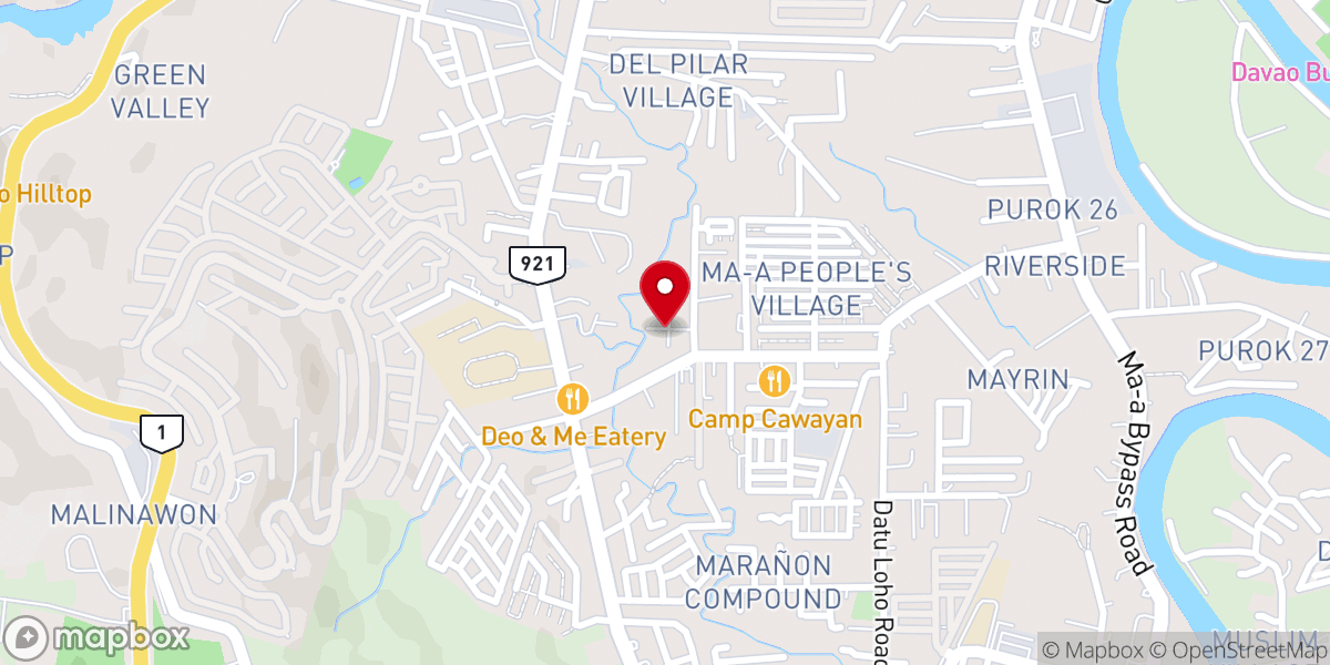Map showing location of Evangel Family Church...Of Davao, Inc.