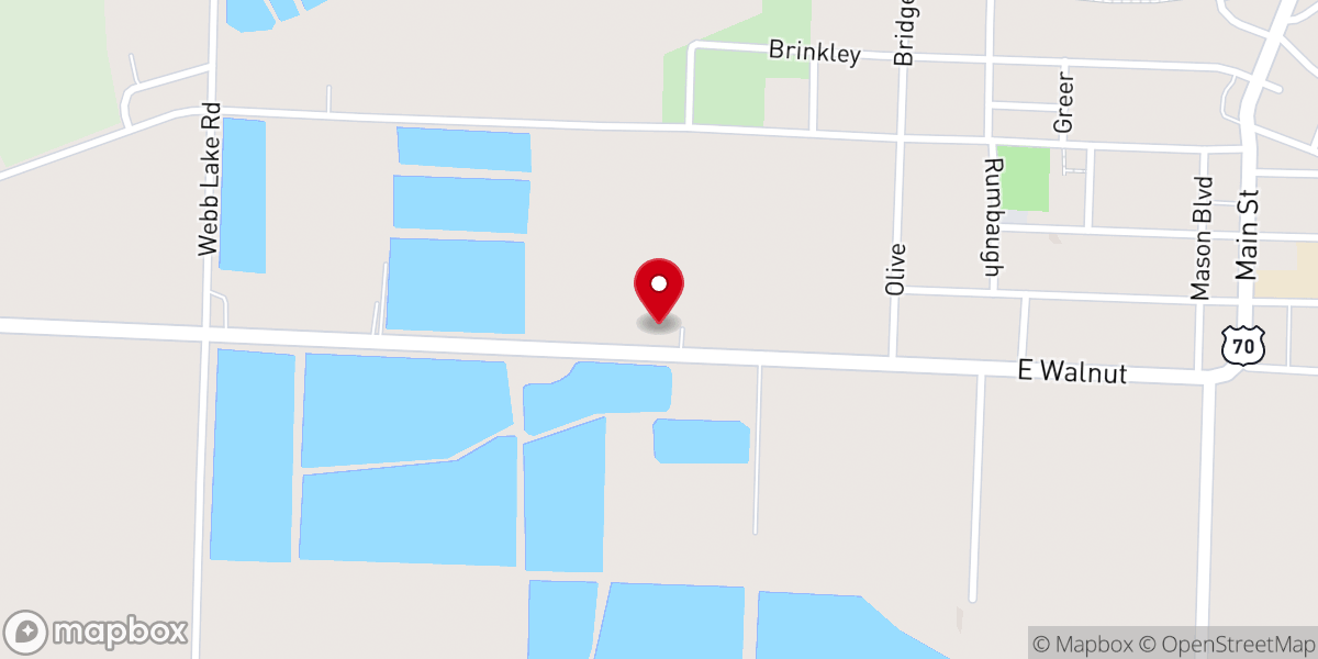 Map showing location of Bethlehem Missionary Baptist Church