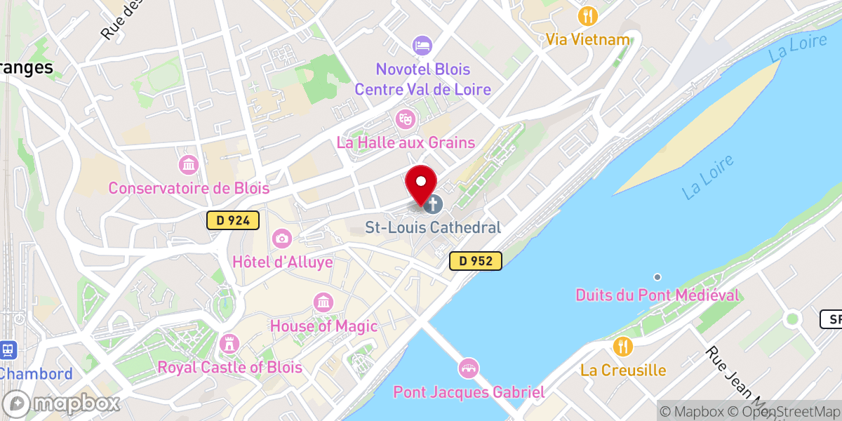 Map showing location of Cathédrale Saint-Louis