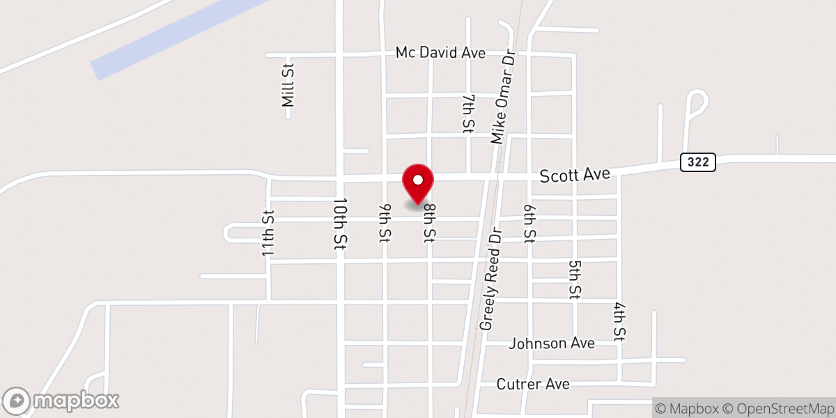 Map showing location of First Methodist Church