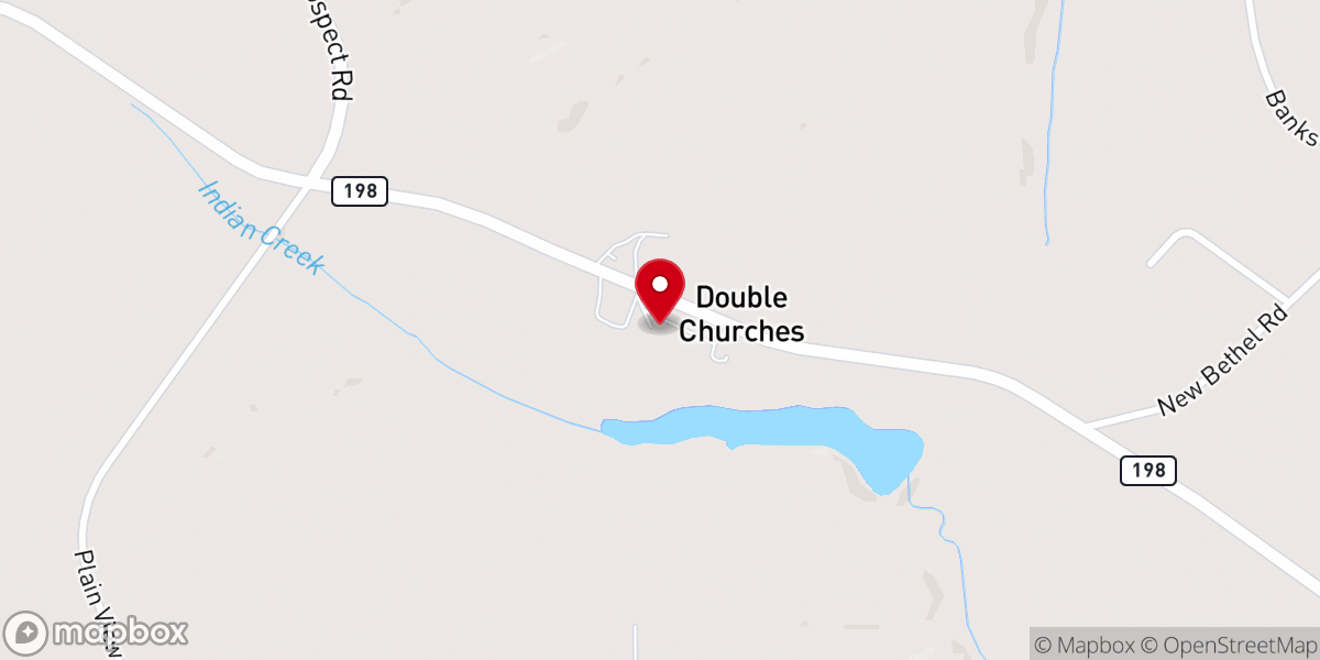Map showing location of Mount Zion Church