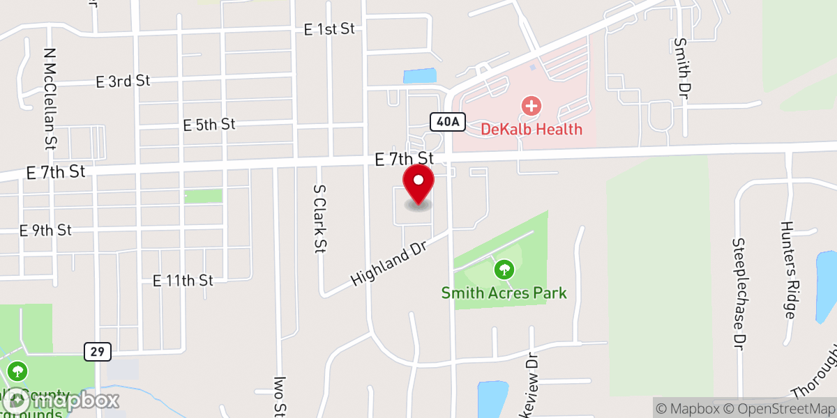 Map showing location of First United Methodist Church