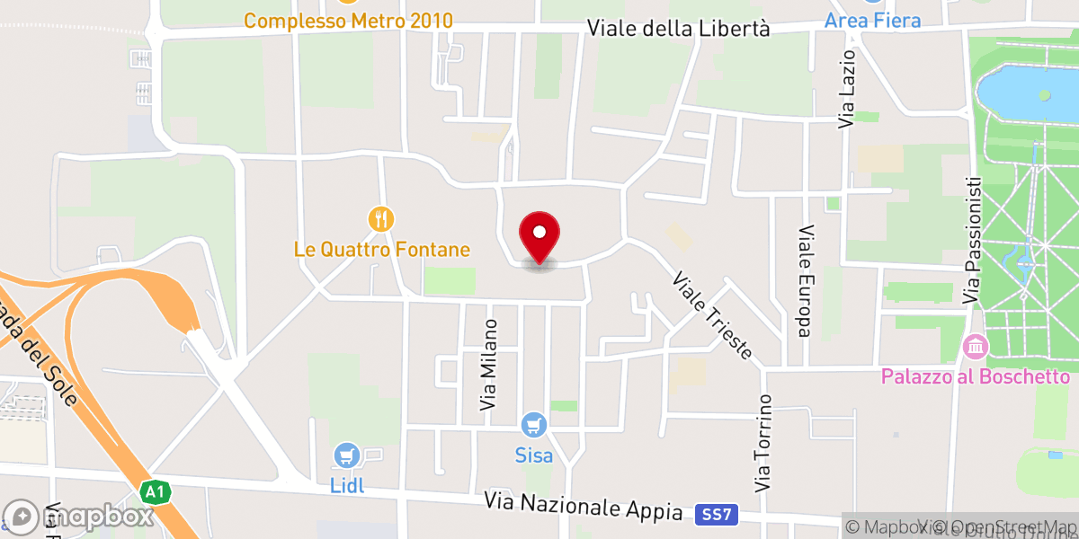Map showing location of Chiesa Parrocchiale di Santa Croce
