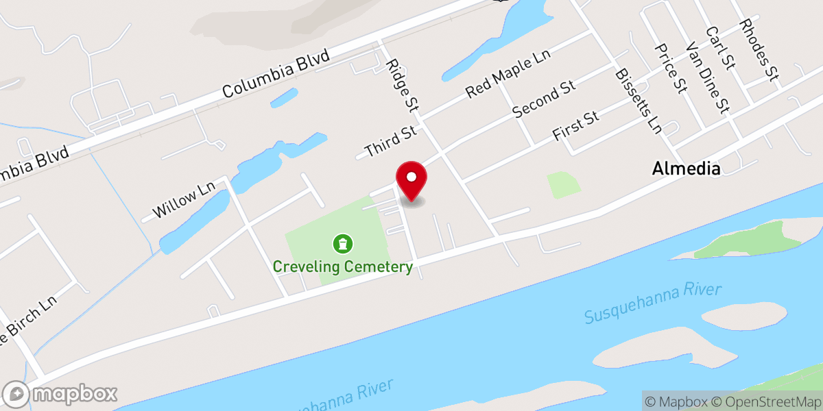 Map showing location of Shiloh Bible Church