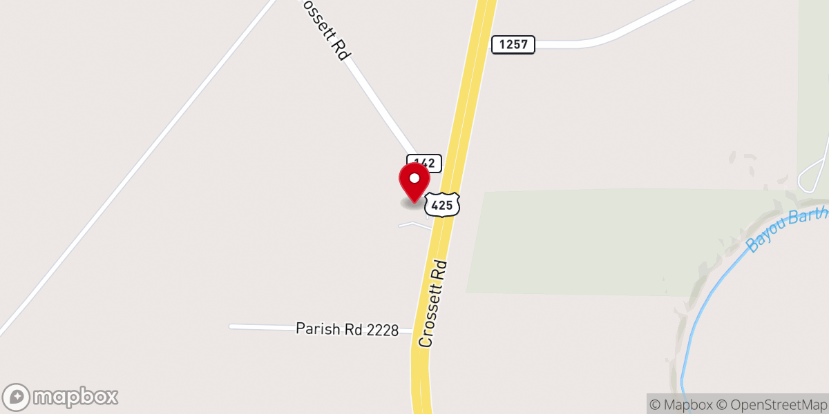 Map showing location of Bethel Baptist Church